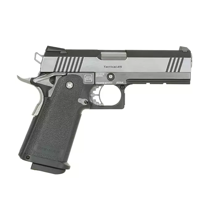 [Zestaw] Replika pistoletu Hi-Capa 4.3 GBB, Custom Dual Stainless [Tokyo Marui] + Magazynek GBB Hi-Capa 4.3/5.1 na 28 kulek [Tokyo Marui]