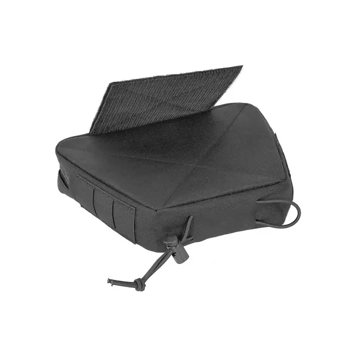 [Zestaw] Buckle Up Assault Plate Carrier Cummerbund - Black [8FIELDS] + Panel Buckle-up COMPACT - wkład na 3 magazynki, MOLLE Laser Cut - Black [8FIELDS] + Dolna kieszeń użytkowa na akcesoria z linkami shockcord, Laser Cut  - Black [8FIELDS]