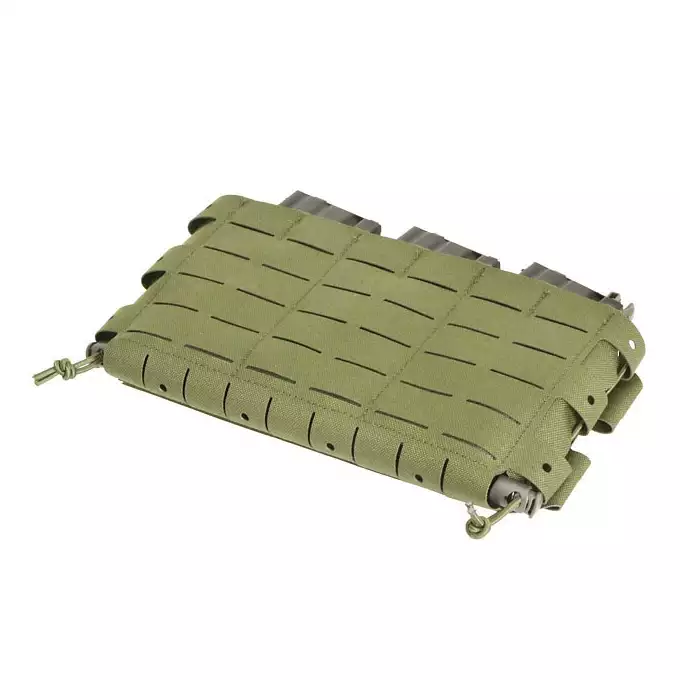 [Zestaw] Buckle Up Assault Plate Carrier Cummerbund - Olive [8FIELDS] + Panel Buckle-up COMPACT - wkład na 3 magazynki, MOLLE Laser Cut - Olive [8FIELDS] + Dolna kieszeń użytkowa na akcesoria z linkami shockcord, Laser Cut - Olive [8FIELDS]