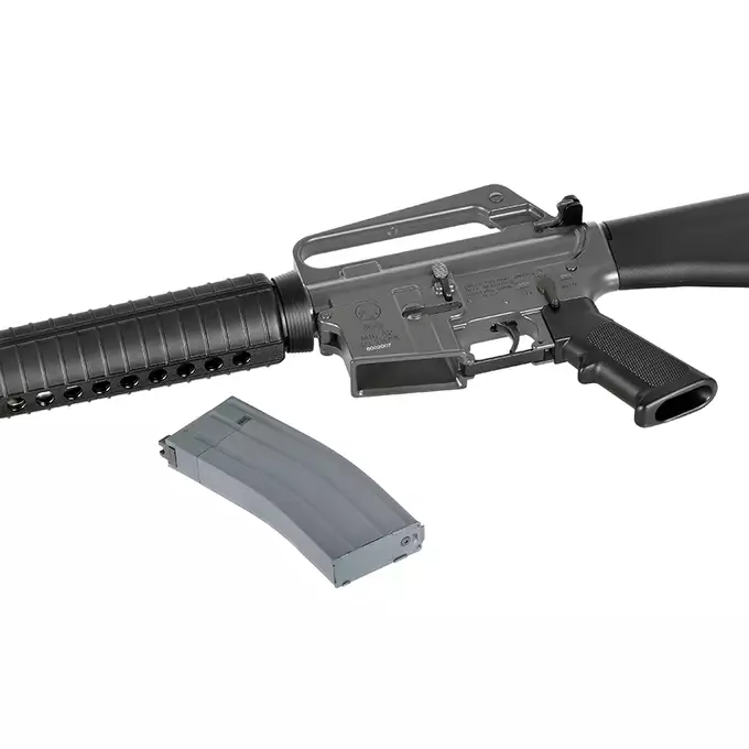 [Zestaw] Gazowa Replika Karabinka Colt M715/M16A2 C7 1980S CGS Lightning Series - Black [CGS] + Magazynek AR15 Green Gaz do karabinków gazowych CGS, MWS - Black [CGS]