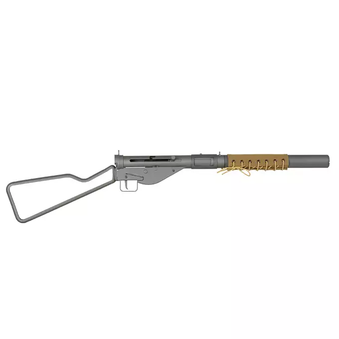 [Zestaw] Replika pistoletu maszynowego STEN MK2 SOE Loop stock Full Steel - Grey [AGM] + Akumulator airsoftowy 25C 1200mAh 3S1P 11.1V LiPo T Plug + Ładowarka V3+ do akumulatorów LiPo/LiFe [IPower]