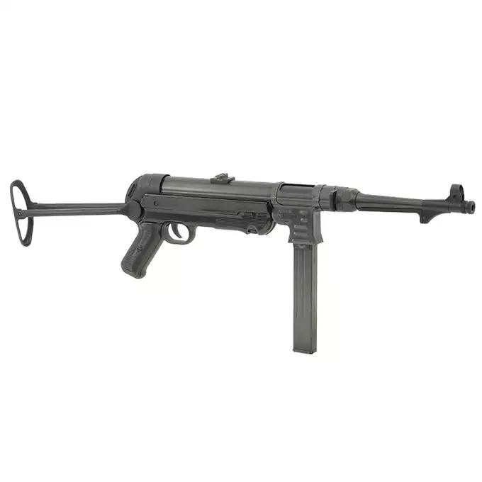 Replika pistoletu maszynowego MP40 Full Metal AEG, Oksyda - Black [AGM]