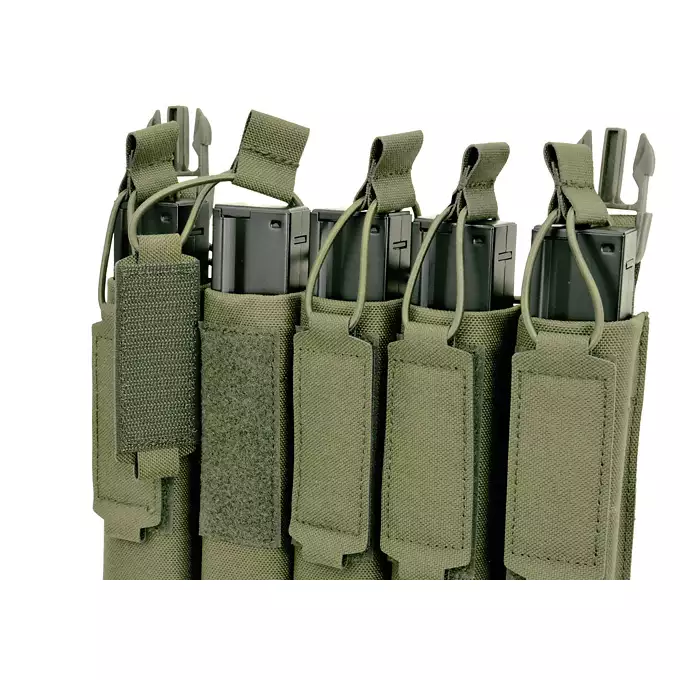 MP5 5-Magazine Pouch, Buckle-Up, Laser-Cut - Olive [8FIELDS]