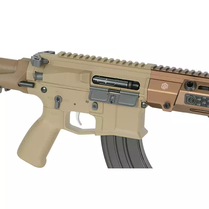 [Zestaw] Karabinek ASG M923A DEK762 7.62 / 300 BLK Falcon 3.0 ETU - Tan [Double Eagle] + Akumulator Li-Po 1100mAh 11,1V 20C - Deans [IPower] + Ładowarka IP3025 - LiPo/LiFe/NiMH 25W/3A [IPower] + Kulki 0,23g - 3000 szt PROSLICK [P&amp;J]