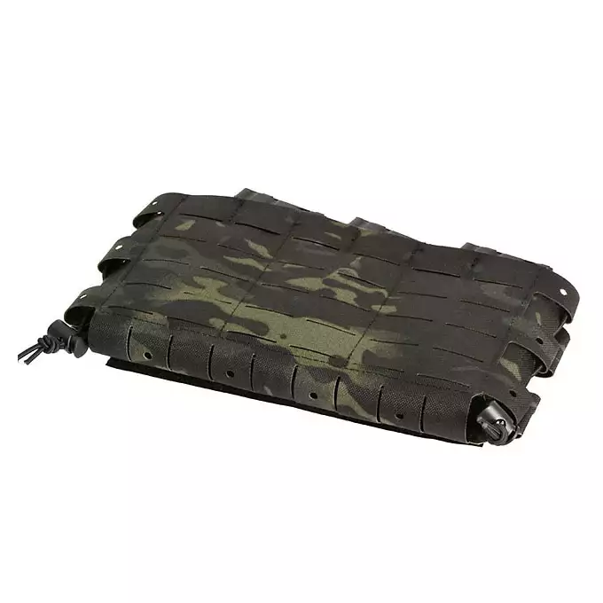 [Zestaw] Buckle Up Assault Plate Carrier Cummerbund - MB [8FIELDS] + Panel Buckle-up COMPACT - wkład na 3 magazynki, MOLLE Laser Cut - Multicamo Black [8FIELDS] + Dolna kieszeń użytkowa na akcesoria z linkami shockcord, Laser Cut - Multicamo Black [8FIELDS]