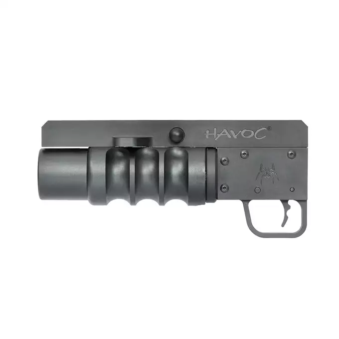 [Zestaw] Replika granatnika HAVOC 9" Side Loader Lightweight - Black [EMG] + Zestaw 3 granatów 40MM na 70 kulek [S&amp;T] + Airsoft Green Gaz 1000ml [Pro Tech Guns]