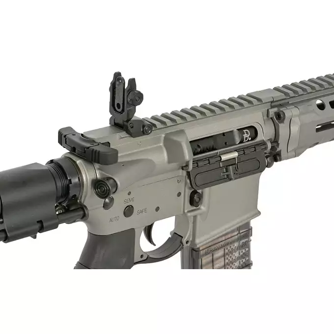[Zestaw] Replika PDW Daniel Defense DDM4 CQB GBB CGS Lightning Series - GREY [EMG] + Magazynek LANCER L5 5.56 AWN Green Gaz do karabinków gazowych CGS, MWS - Black [EMG]