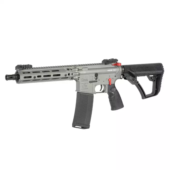 [Zestaw] Replika Daniel Defense MK18 RIII 10.3" Eshooter ETU, GEN-2 - Grey [EMG] + Ładowarka V3+ do akumulatorów LiPo/LiFe [IPower] + AKUMULATOR AIRSOFTOWY 25C 800MAH 3S1P 11.1V LIPO GENS ACE G-TECH T-PLUG