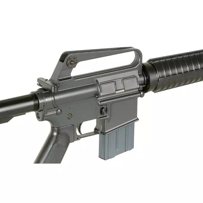 [Zestaw] Gazowa Replika Karabinka Colt 610/GAU-5A/A - Black [EMG] + Krótki magazynek STANAG 20 kulek Green Gas MWS/CGS - [CGS]
