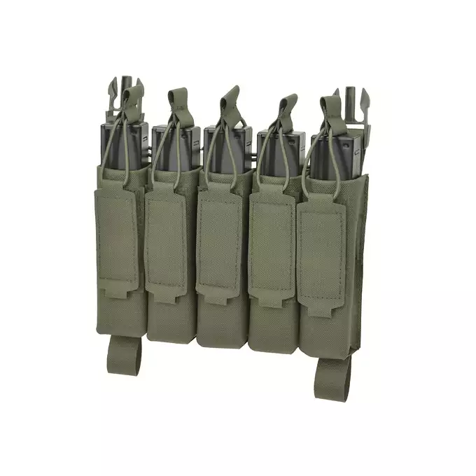 MP5 5-Magazine Pouch, Buckle-Up, Laser-Cut - Ranger Green [8FIELDS]