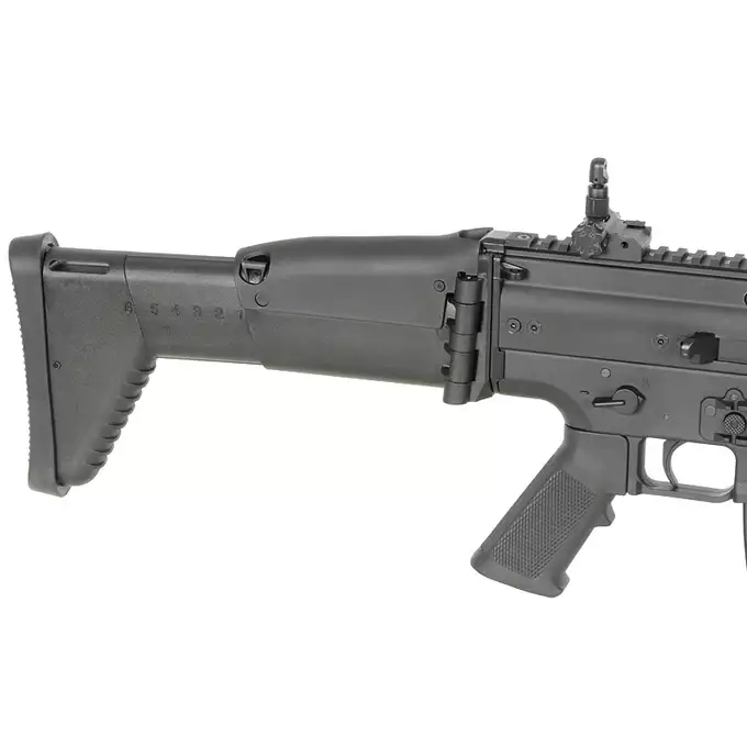 [Zestaw] Replika FN SCAR-L z 25RPS, ESHOOTER ETU, GEN-2 - Black [Cybergun] + Stalowy magazynek Mid-Cap na 150 kulek do serii AR-15/M4 - Black