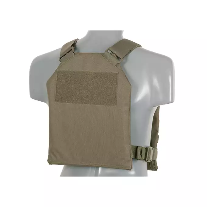 [Zestaw] Prosty Plate Carrier z atrapami miękkich wkładów balistycznych - Ranger Green [8FIELDS] + Otwarta potrójna ładownica na magazynki 5.56 - Ranger Green [8FIELDS] + Dolna kieszeń użytkowa na akcesoria z linkami shockcord, Laser Cut - Ranger Green [8FIELDS]