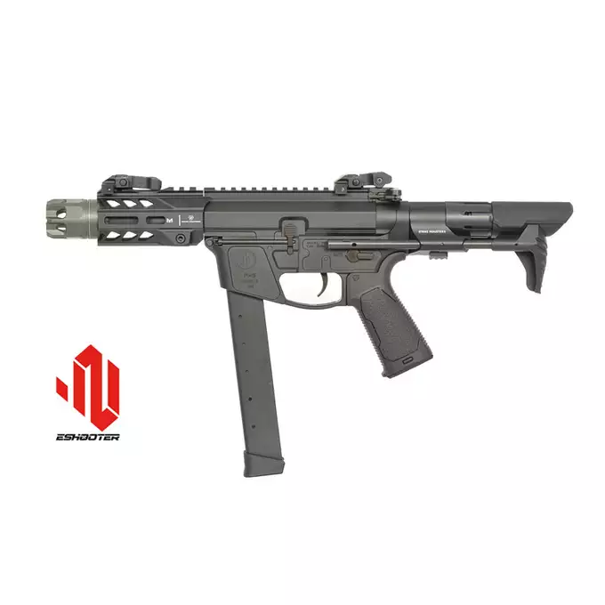 [Zestaw] Replika Strike Industries x PWS Viper PDW 4" Eshooter ETU, GEN-2 - Black [EMG] + Ładowarka V3+ do akumulatorów LiPo/LiFe [IPower] + AKUMULATOR AIRSOFTOWY 25C 800MAH 3S1P 11.1V LIPO GENS ACE G-TECH T-PLUG