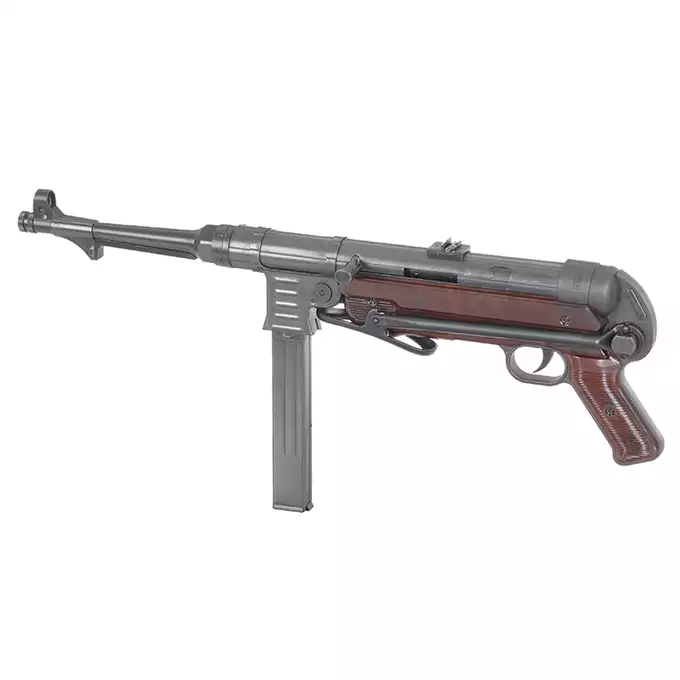 Replika pistoletu maszynowego MP40 Full Metal AEG, Oksyda - Brown [AGM]
