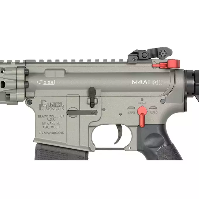 [Zestaw] Replika Daniel Defense M4A1 RIII 14.5" Eshooter ETU, GEN-2 - Grey [EMG] + Ładowarka V3+ do akumulatorów LiPo/LiFe [IPower] + AKUMULATOR AIRSOFTOWY 25C 800MAH 3S1P 11.1V LIPO GENS ACE G-TECH T-PLUG