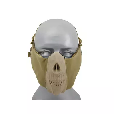Maska SKULL FACE z ochroną uszu - Tan [CS]