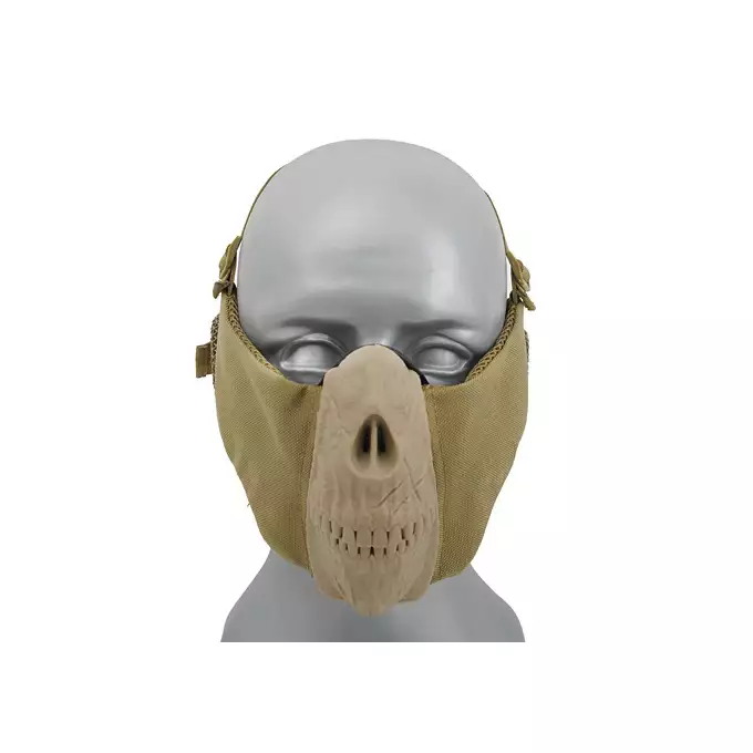 Maska SKULL FACE z ochroną uszu - Tan [CS]