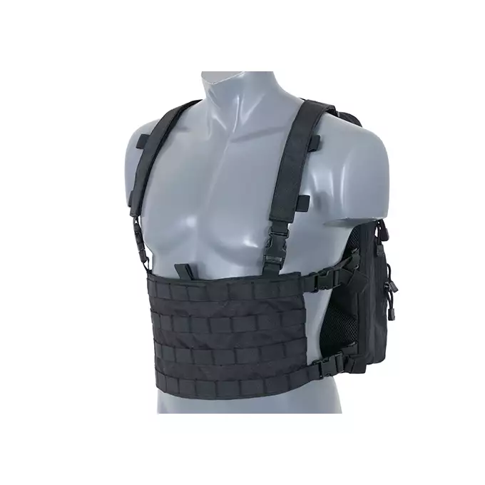 [Zestaw] Plecak z przednim panelem MOLLE - Black [8FIELDS] + Buckle Up Chest Rig V3 - Black [8FIELDS]
