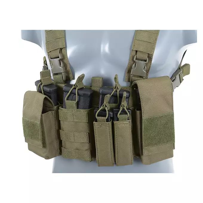 [Zestaw] Plecak z przednim panelem MOLLE - Olive [8FIELDS] + Buckle Up Chest Rig V3 - Olive [8FIELDS]