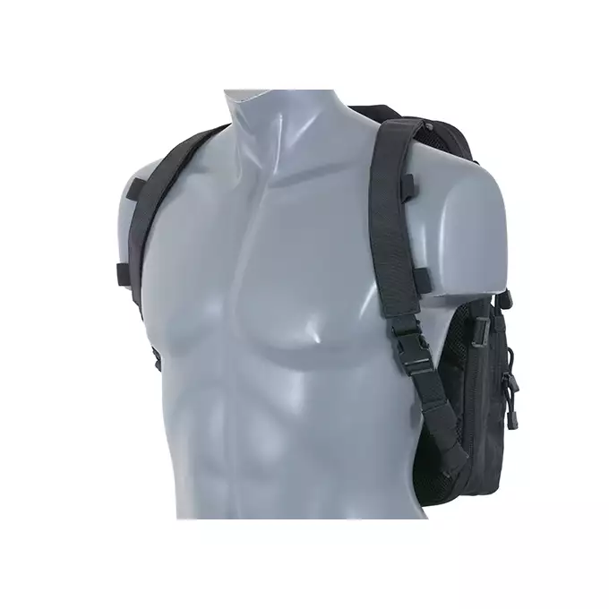 [Zestaw] Plecak z przednim panelem MOLLE - Black [8FIELDS] + Buckle Up Recce/Sniper Chest Rig - Black [8FIELDS]