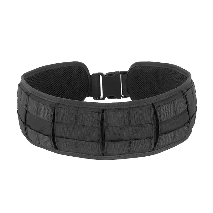 [Zestaw] Bojowy pas biodrowy MOLLE (M) - Black [8FIELDS] + Uniwersalne szelki taktyczne do pasa - Black [8FIELDS]