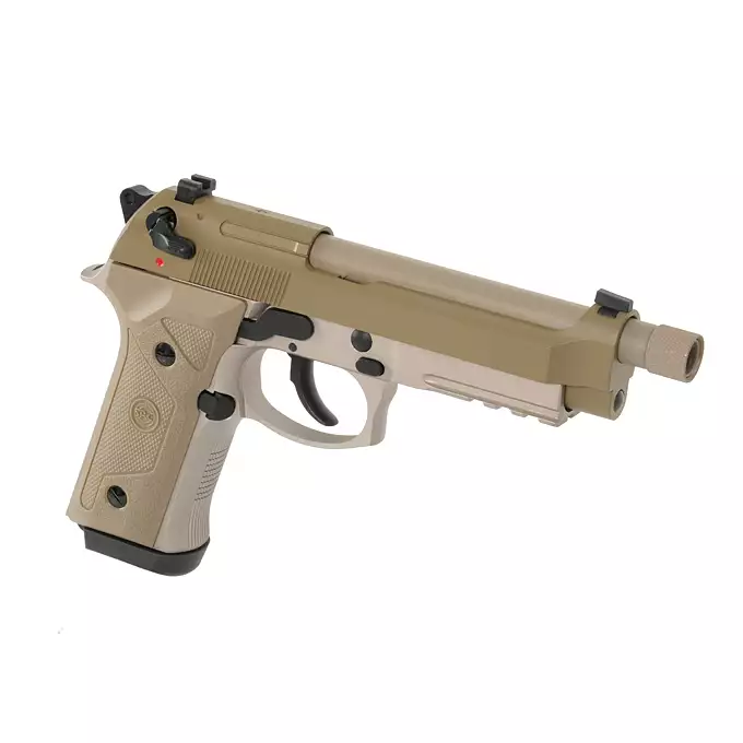 [Zestaw] SR9A3 (Dual Powered GAS/CO2) - Tan [SRC] + 20-kulkowy magazynek na Green Gaz do SR9A3 [SRC]