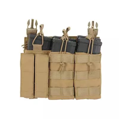 Buckle Up Triple 5.56/Pistol Pouch Panel - Coyote