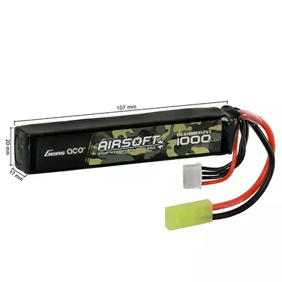 Batterie Lipo Gens Ace 25C 1000mAh 3S1P 11.1V  mini Tamiya