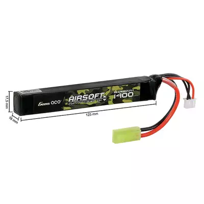 Batterie LiPo Gens Ace 25C 1400mAh 2S1P 7.4V mini Tamiya