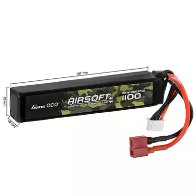 Batterie LiPo Gens Ace 25C 1100mAh 3S1P 11.1V T-Plug