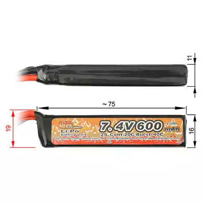 Li-Po Battery 600mAh 7,4V 20C - Tamiya [VB]