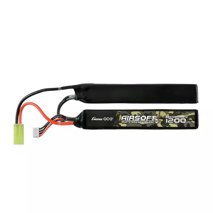 Gens Ace 25C 1200mAh 3S1P 11.1V Airsoft LiPo Battery mini Tamiya