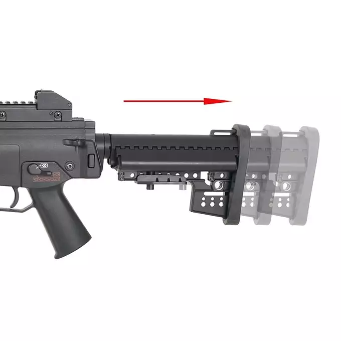 [Zestaw] 608-8 [J.G.Works] + Stalowy magazynek Mid-Cap na 150 kulek do serii AR-15/M4 - Black