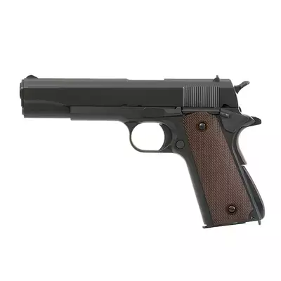 [Zestaw] Pistolet airsoftowy M1911 U.S. ARMY [Army Armament] + Kabura Per-Fit do ponad 80 modeli pistoletów - Black [Amomax]