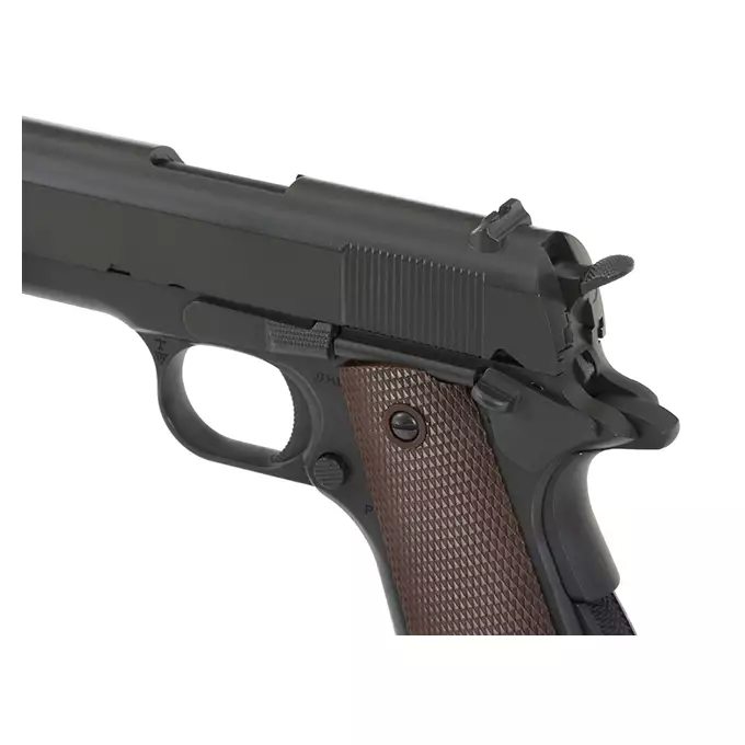 [Zestaw] Pistolet airsoftowy M1911 U.S. ARMY [Army Armament] + Kabura Per-Fit do ponad 80 modeli pistoletów - Black [Amomax]