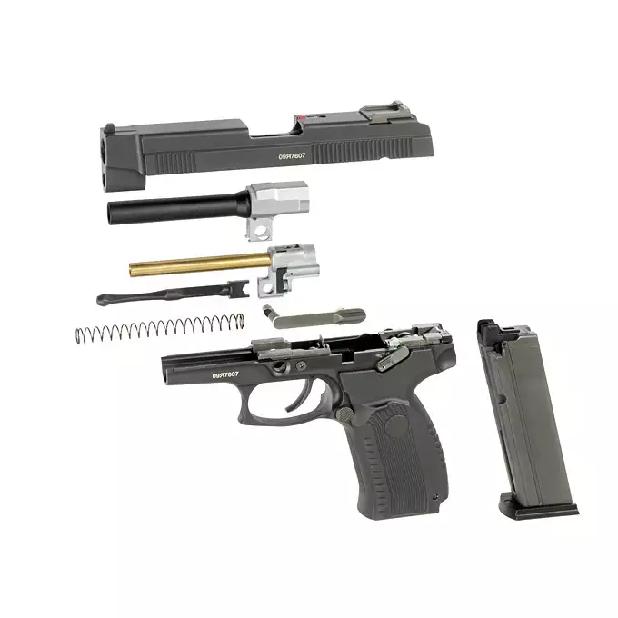[Set] R-MP443 Gas Blow Back [Raptor] + Per-Fit Holster for more than 80 handgun models - Black [Amomax]