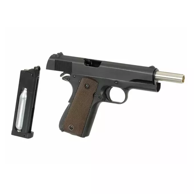 [Zestaw] R31 CO2 [Army Armament] + Kabura Per-Fit do ponad 80 modeli pistoletów - Black [Amomax]