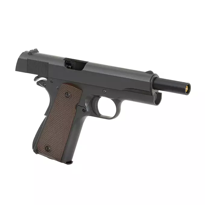 [Zestaw] Pistolet airsoftowy M1911 U.S. ARMY [Army Armament] + Kabura Per-Fit do ponad 80 modeli pistoletów - Black [Amomax]