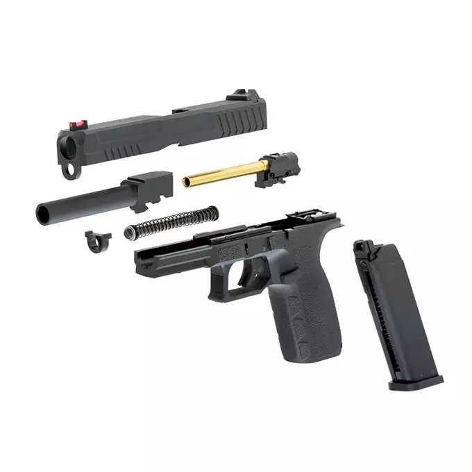 [Set] KP-13 CO2/GREEN GAS - Black [KJW] + Per-Fit Holster for more than 80 handgun models - Black [Amomax]