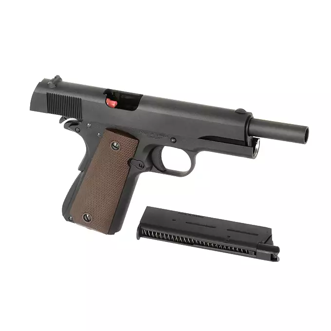 [Zestaw] 1911 [KJW] + Kabura Per-Fit do ponad 80 modeli pistoletów - Black [Amomax]