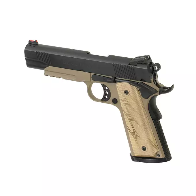 [Zestaw] M1911 Gladiator Crixus - Dark Earth [APS] + Kabura Per-Fit do ponad 80 modeli pistoletów - Black [Amomax]