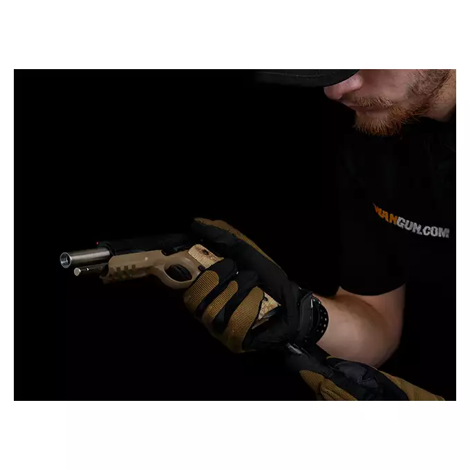 [Zestaw] M1911 Gladiator Crixus - Dark Earth [APS] + Kabura Per-Fit do ponad 80 modeli pistoletów - Black [Amomax]