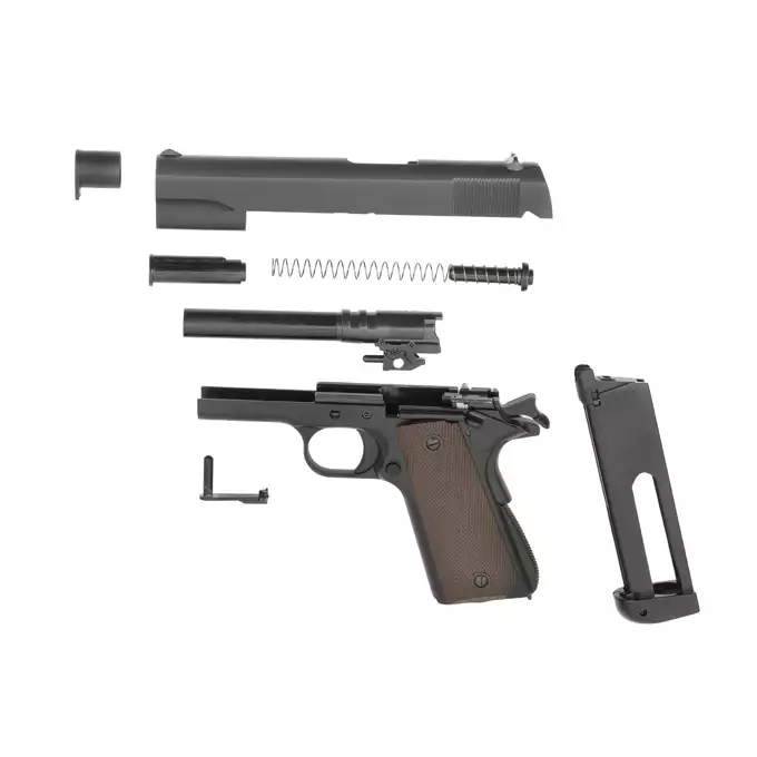 [Zestaw] 1911 wersja CO2 [KJW] + Kabura Per-Fit do ponad 80 modeli pistoletów - Black [Amomax]