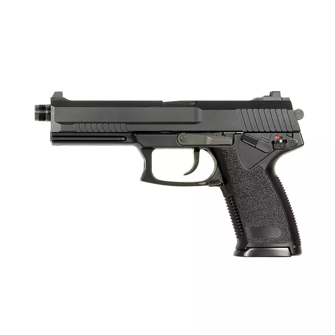 [Zestaw] Replika pistoletu SOCOM z tłumikiem (wersja Green Gaz) [STTI] + Kabura Per-Fit do ponad 80 modeli pistoletów - Black [Amomax]