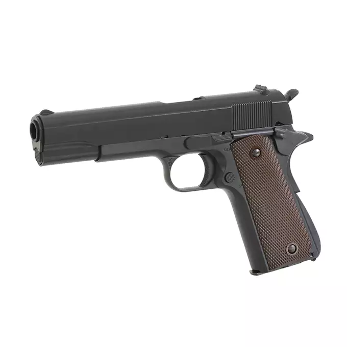 [Zestaw] Pistolet airsoftowy M1911 U.S. ARMY [Army Armament] + Kabura Per-Fit do ponad 80 modeli pistoletów - Black [Amomax]