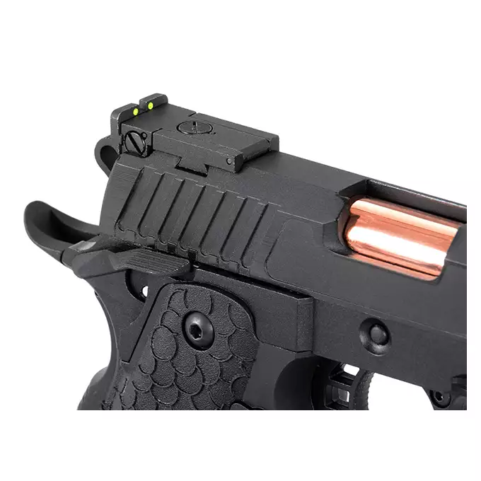 [Zestaw] HI-CAPA Baba Yaga (Dual Powered GAS/CO2) - Black [SRC] + Kabura Per-Fit do ponad 80 modeli pistoletów - Black [Amomax]