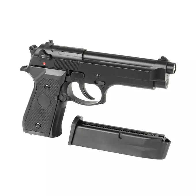 [Zestaw] ST92F Non-Blowback Airsoft Gas Pistol - Black [STTi] + Kabura Per-Fit do ponad 80 modeli pistoletów - Black [Amomax]