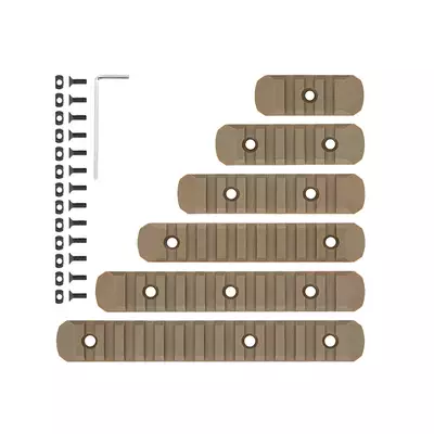 Komplet polimerowych szyn montażowych KeyMod/MLOCK - Dark Earth [MP]