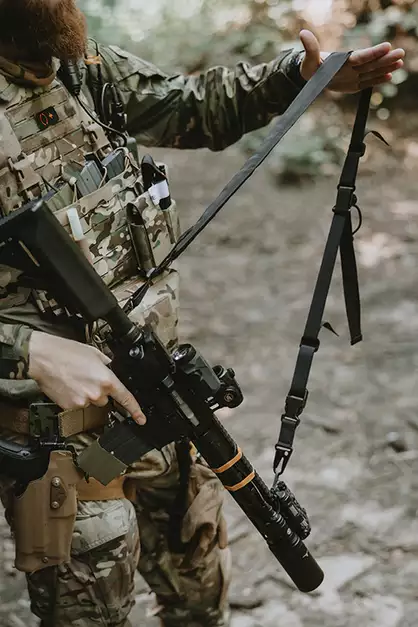 Szybko regulowane zawieszenie taktyczne - black [8FIELDS]