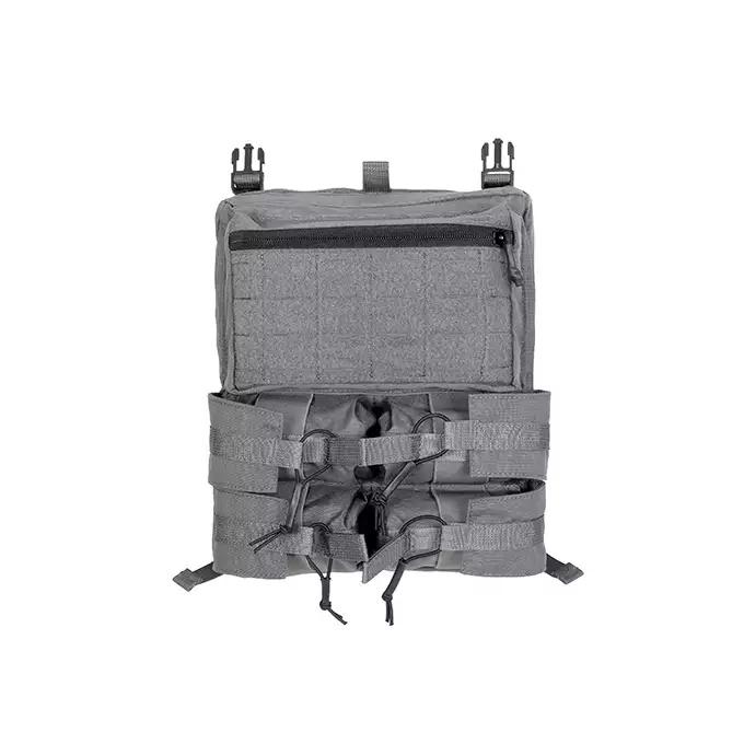 [Zestaw] 420 Plate Carrier - Wolf Grey [EM] + Odpinana potrójna elastyczna kieszeń na magazynki - Wolf Grey [EM] + Modułowy odpinany panel tylny do 420 Plate Carrier - Wolf Grey [EM]
